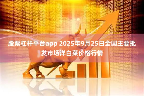 股票杠杆平台app 2025年9月25日全国主要批发市场洋白菜价格行情